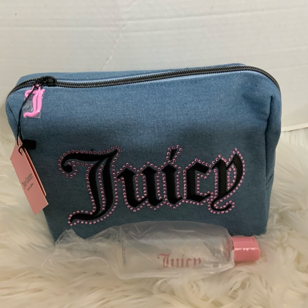 Juicy Couture Blue Jeans Cosmetic/Makeup Bag